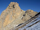 
The First Pass Skirts This Large Rock Outcrop From The Eastern Tilicho Tal Lake Camp
